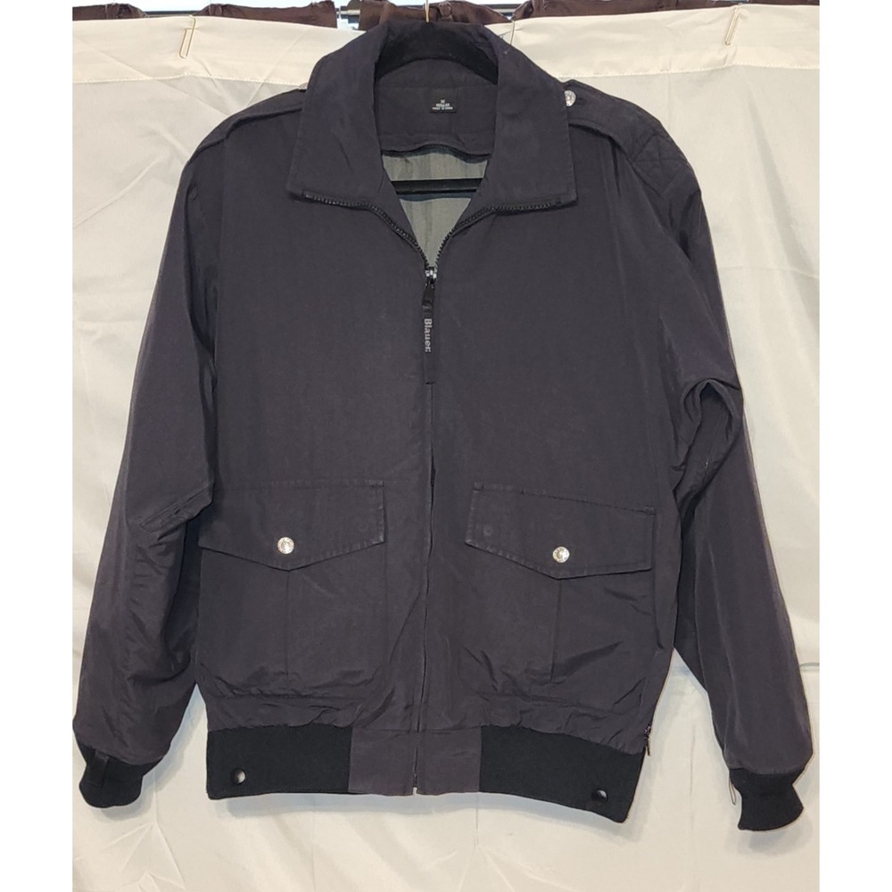 🚔 Blauer Police‎ Jacket Mens Medium Green Liner Full Zip Snap Police Security